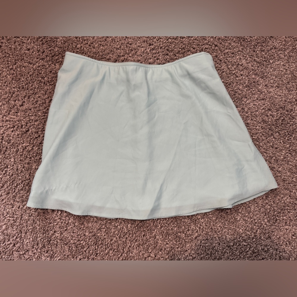 American Eagle Outfitters Tan and White A-Line Mini Skirt